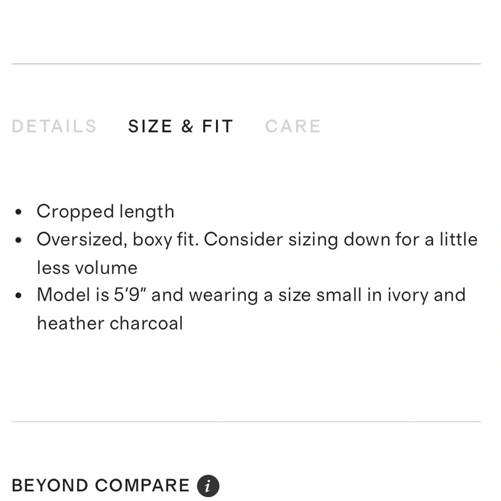 NWT Quince Mongolian Cashmere Fisherman Cropped Sweater - Heather Charcoal XS - Picture 7 of 10